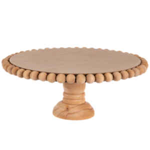 Soporte Redondo Ecológico de Bambú para Tartas con Cubierta de Acrílico, Bandeja Premium de Madera para Exhibición de Postres, Repostería y Quesos - Product Image 2