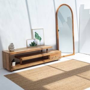 Mueble de TV de Madera de 3 Estantes Vandana Novara Hexa, Consola de Entretenimiento Moderna de Madera Maciza Minimalista - Product Image 5