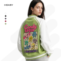 Nouvelle arrivée, veste de baseball unisexe à imprimé personnalisé, style coréen, couleur contrastée