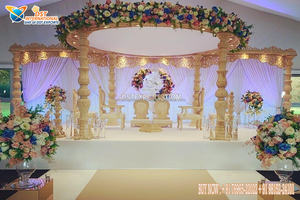 Mandap/Scène de Mariage Bollywood Princesse, Mandap Ouvert de Mariage Bollywood avec Scène, Nouveau Design, Mandap Ouvert de Mariage 2026, Vente USA - Product Image 5
