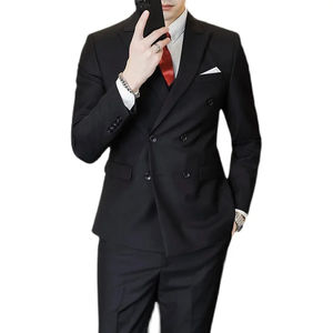 Traje de 2 Piezas para Hombre, Traje de Boda Cruzado, Chaqueta y Pantalones, Ropa Formal, Talla Grande - Product Image 5