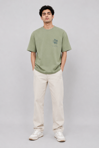 Premium 290 GSM Heavyweight Knitted Cotton Blend Oversized T Shirt Custom Printed Streetwear Unisex OEM ODM Manufacturer RTS - Product Image 3