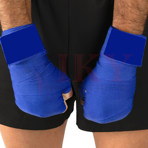 Bandages de soutien pour poignets de fitness et de kickboxing de qualité supérieure avec fermeture Velcro sécurisée, haute élasticité, bleu royal, bandages de boxe - Product Image 4