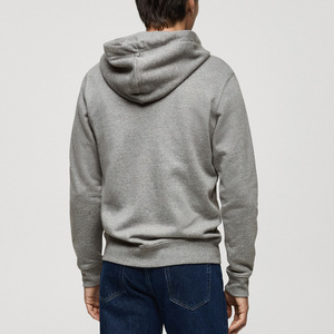 Sweat-shirt à capuche zippé pour homme, 100% coton molletonné, couleur unie, poche avant avec logo, coupe classique, idéal pour l'automne et à prix bas - Product Image 2