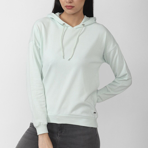 New custom Wholesale Latest Design New Arrival Women <b>Pullover</b> Hoodie & Sweatshirt Solid Color Custom Logo Blank Women Hoodies - Product Image 1