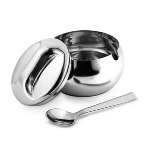 Azucareros de Acero Inoxidable con Tapa y Cuchara, Recipientes para Azúcar de Cocina Elegantes con Acabado Espejo - Product Image 3