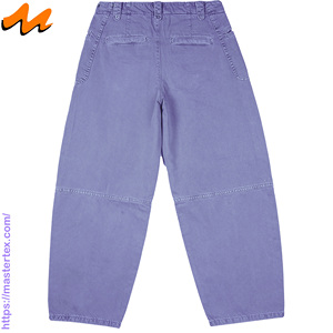 Jean décontracté ample en coton 100 % pour femme Master Textile, style baril, lavable, avec rivets et coupe-cousu de style festif, 8,85 oz - Product Image 2