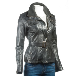 Stylish Ladies Leather Crop <b>Jacket</b> <b>Short</b> Slim Fit Biker Coat Trendy Winter Fashion Outerwear for Casual Wear <b>Jacket</b> - Product Image 5