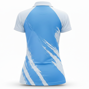 customizable Women Pickleball Printed <b>Athletic</b> Polo Shirt Short Sleeve Breathable Mesh Collar Quick Dry Sublimation OEM ODM - Product Image 3
