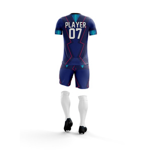 Ensemble de maillots de football personnalisés pour hommes, imprimés par transfert thermique, de haute qualité, cousus, 100% polyester, antibactériens - Product Image 2