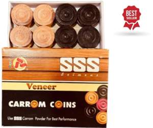 Jeu de carrom en bois pour l'intérieur avec boîte de rangement durable - Product Image 3