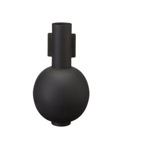 แจกันทรงกลมสีดำสไตล์มินิมอลแบบนอร์ดิก |   แจกันดอกไม้ทรงเรขาคณิตเคลือบด้าน |   ของตกแต่งภายในบ้านและโรงแรมระดับไฮเอนด์ - Product Image 1