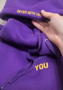 Customize 100% Organic Cotton Drop-shoulder Casual Pullover Hoodies for Women Breathable Hooded Collar Front Badge <b>Decoration</b> - Product Image 4