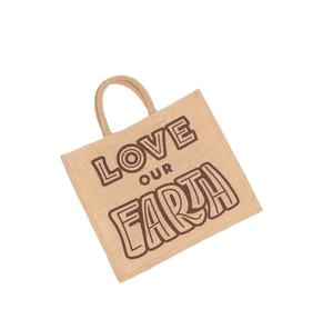 ถุงผ้าปอกระเจาขนาดกลางแบบปรับแต่งได้เป็นมิตรกับสิ่งแวดล้อมใช้ซ้ำได้พิมพ์ลายสำหรับช้อปปิ้งชายหาด - Product Image 1