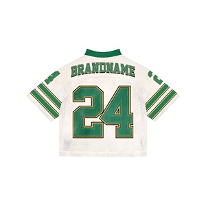 Nouvelle Arrivée Maillot de Supporter Américain en Polyester à Maille, Coupe Boxy Oversize, Style Streetwear, Motif Vintage Sublimé, Luxe - Product Image 6