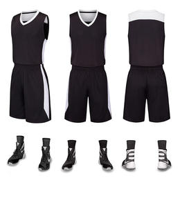 Ensemble de vêtements de sport respirant à séchage rapide, design unique noir/jaune, uniforme de basket-ball - Product Image 5
