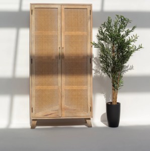 ตู้เสื้อผ้าวานดานา เวสต้า แกรนด์ ราตัน ดอร์ส โมเดิร์น ทำจากไม้จริงสานธรรมชาติ สำหรับจัดเก็บของ - Product Image 5