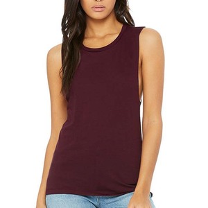 Women Solid Color O-Neck Knitted Tank <b>Top</b> Casual Style Regular Length <b>Maroon</b> - Product Image 2