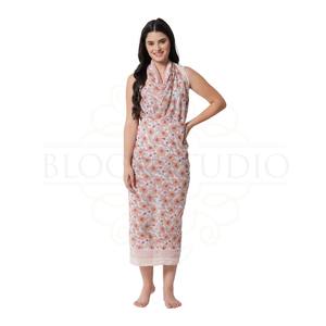 Pareo de algodón con estampado a mano para mujer, ligero, para cubrir el bikini, ideal para la playa y resorts de verano. - Product Image 2