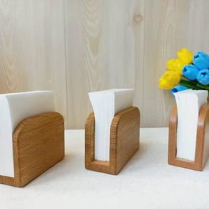 Porte-serviettes en bois de qualité supérieure pour table à manger, organiseur de mouchoirs fait main, accessoire de table écologique pour cuisine et restaurant - Product Image 4