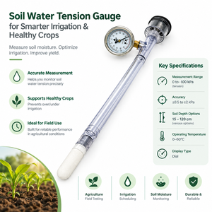 Tensiomètre d'humidité du sol pour la surveillance de l'irrigation et la mesure du potentiel hydrique |   Instrument de test de tension hydraulique du sol Ki - Product Image 5
