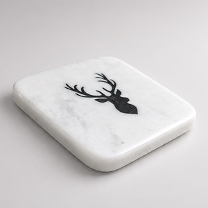 Natural Marble Wood Coaster Luxury Handmade Cup Holder Dining Kitchen <b>Table</b> <b>Protector</b> Elegant Unique Decorative Style - Product Image 6