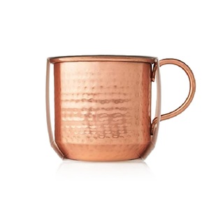 Taza de cobre con asa, acabado martillado, estilo vintage, para fiestas, resistente al calor, para servir cócteles helados - Product Image 3