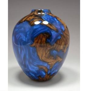 Vases de table en bois et résine modernes, design nouveau, faits à la main, en bois d'acacia, pour la décoration de la maison - Product Image 1