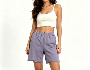 Pantalones Cortos Casuales de Color Sólido para Hombre, Cintura Elástica, Tela de Rizo Suave, Estilo Streetwear, con Cordón Ajustable, para Verano - Product Image 6