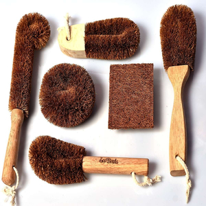 Lowest price coconut fiber kitchen cleaning <b>brush</b> high quality coir <b>brushes</b> bottle cup scrubber - Product Image 4