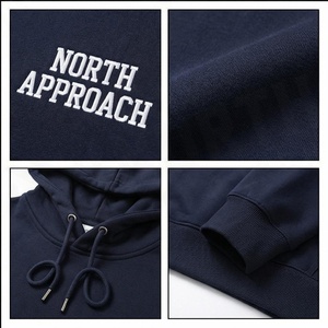 เสื้อฮู้ดผู้ชาย North Approach สีกรมท่า ผ้าฝ้ายเฟรนช์เทอร์รี่ มีกระเป๋าหน้า สวมใส่สบายๆ สำหรับฤดูใบไม้ร่วง - Product Image 4