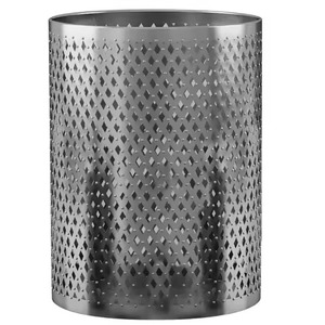 Metal <b>Mesh</b> Storage Bucket Cylindrical Open Top Minimalist Style Indoor Outdoor Household Use Durable Trash Can - Product Image 2