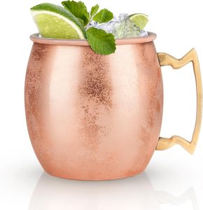 Vaso Moscow Mule de Cobre Brillante Reine International de 450 ml con Asa, Vajilla Ecológica para Fiestas - Product Image 1