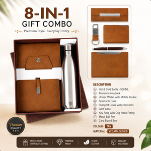 Set de Regalo de Agenda de Cuero Vegano Negro con Bolígrafo, Logotipo Personalizado, Regalo Promocional para Oficina, Escuela, Negocios - Product Image 2