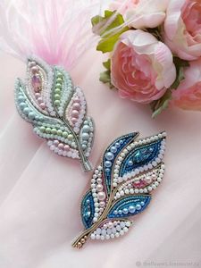 MD HANDICRAFTS Unique Artisan Embroidered Brooch Pin Elegant Floral Bead Pattern Stylish Handmade <b>Wedding</b> Jewelry <b>for</b> Teens - Product Image 6