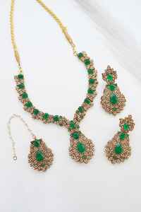 Nuevo Producto ODM, Conjunto de Joyería Nupcial de Moda 2026, Conjunto Kundan Largo para Boda, Latón con Circones, Chapado en Oro de 18K, Venta al Por Mayor - Product Image 3