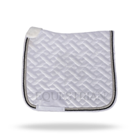 Tapis de selle de dressage et de saut avec cristaux transparents, design respirant pour l'équitation et les compétitions équestres