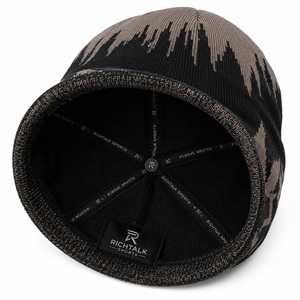 Trending <b>Beanie</b> Knitted Geometric Pattern Winter Outdoor Cycling Hat Breathable <b>Waterproof</b> Unisex Adult Regular Style High 100% - Product Image 4