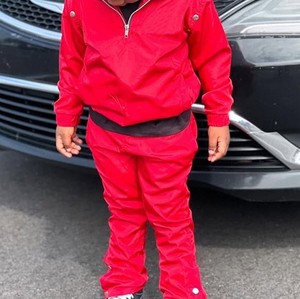 OEM Custom Suit Two Piece Short Set <b>Zip</b> <b>up</b> <b>Jacket</b> Sweat Suit Polyester Zipper Track Suit Windbreaker Tracksuit for Men - Product Image 5