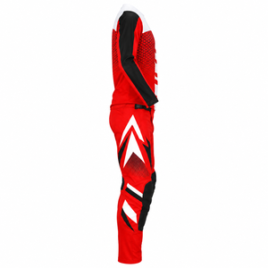 Conjunto de Pantalones y Jersey de Motociclismo Rojos, Ropa de Motociclismo Transpirable, Impermeable, Cortavientos y de Secado Rápido, Traje de Motocross Unisex - Product Image 3