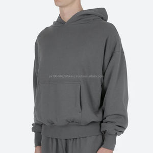 Fabricant de sweats à capuche épais de haute qualité en vrac blanc premium uni boxy y2k sweats à capuche 100% coton recadrée poids lourd sweat à capuche pour hommes - Product Image 3