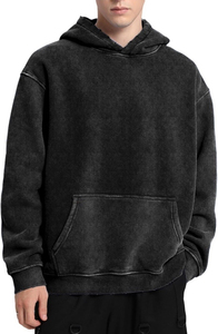 Sudadera con Capucha de Forro Polar para Hombre, Estilo Urbano Dinámico de Lujo, Lavado Ácido, Ajuste Cómodo, Costuras Duraderas, Apariencia Elegante - Product Image 3