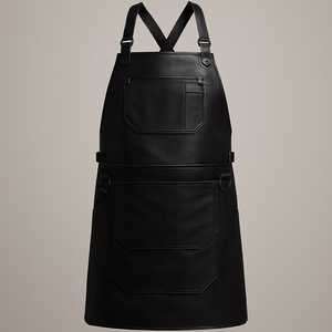 Multi Pocket Leather <b>Apron</b> for Workshop Chef <b>BBQ</b> Grill Adjustable Straps Wholesale Supplier High Strength Leather LPN-0227 - Product Image 1