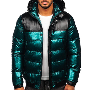 Customized Best Quality Fashion Goose New Collar Style Bubble Man Jackets Streetwear Trending Puffer Jackets Winter Shiny Men's - Product Image 1