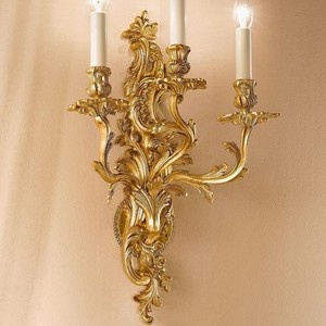 Applique murale de luxe baroque dorée, lampe murale décorative à bougie pour salon, chambre, hôtel, palais, éclairage intérieur classique - Product Image 5