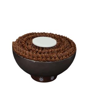 Tazón para Servir Chocolate Plateado Elegante en Oferta, con Detalles Florales Dorados, Ideal para Exhibir Postres en Eventos y Ocasiones Festivas - Product Image 4