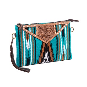 Cuir usiné bohème animaux imprime selle couverture fourre-tout léger Durable Zip nouvelle-zélande laine mélange usage quotidien voyage - Product Image 2