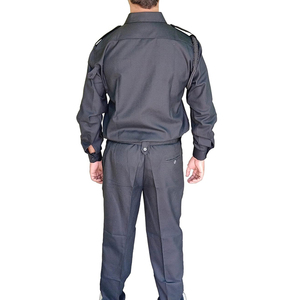 Nouvel ensemble uniforme d'été personnalisé avec logo et taille sur mesure pour agent de sécurité, comprenant une chemise à manches longues et un pantalon cargo en polyester/coton pour hommes - Product Image 3