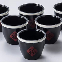 Vente en gros de tasses en mélamine écologiques, bicolores, chinoises, incassables, sûres et durables, pour la restauration et la maison