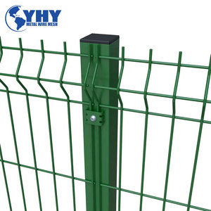 Sơn tĩnh điện hàn dây tấm với hình chữ V uốn 50x200mm lỗ 3D cong hàng rào tam giác uốn cong 1.83m x 2.5m Bảng điều khiển - Product Image 5